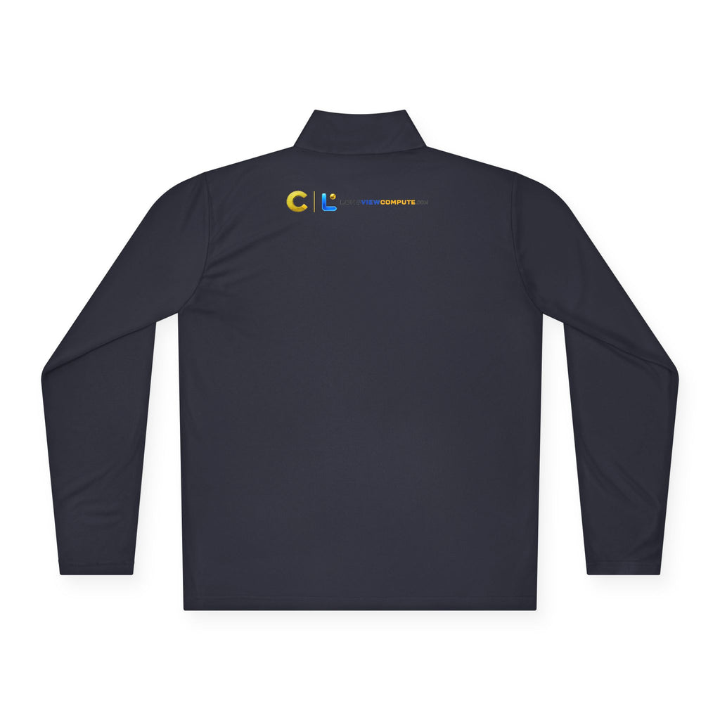 LongView Compute Quarter-Zip Pullover – Minimal Logo Athletic Top
