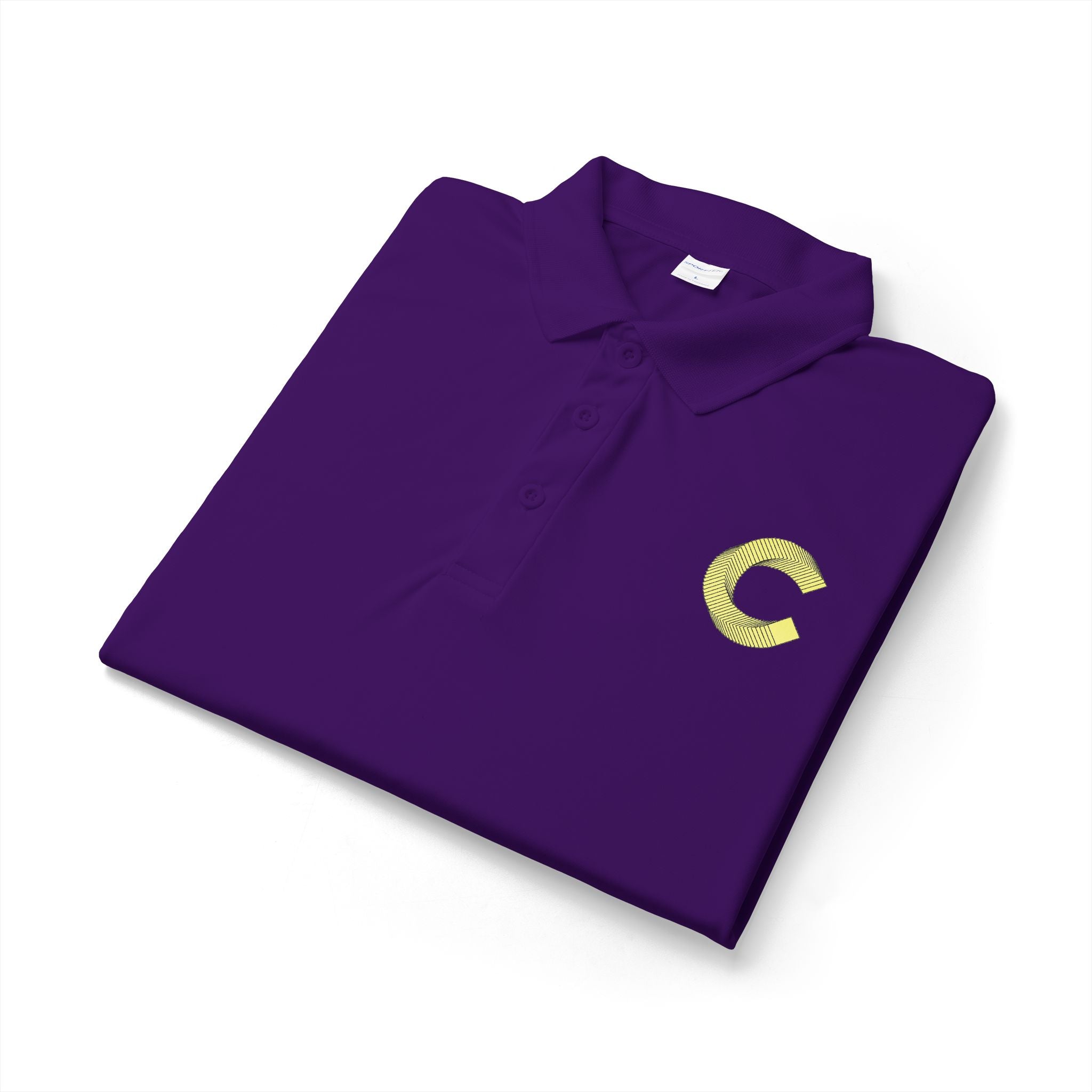 Embroidered Gold 'C' Polo Shirt — Men's Classic Performance Polo