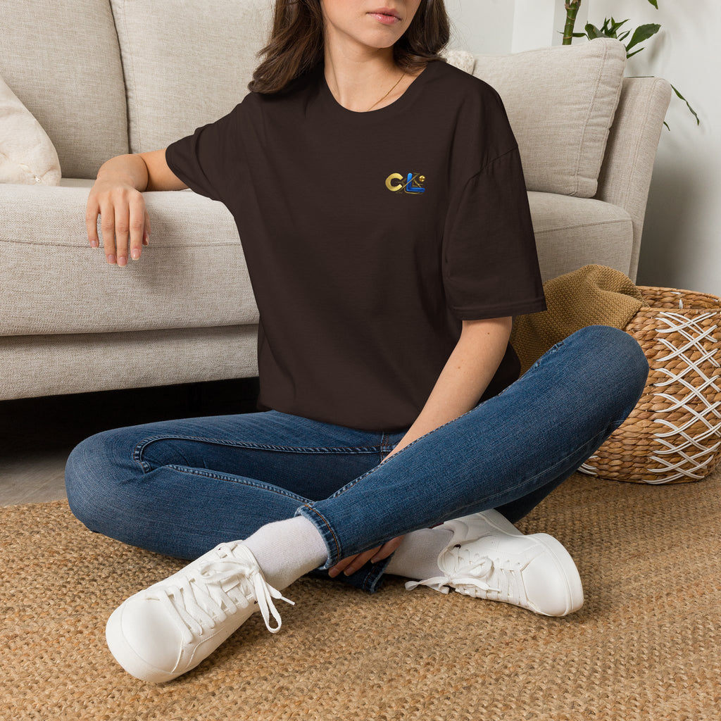 LongView Compute Gold & Blue Logo Tee – Small Chest Emblem
