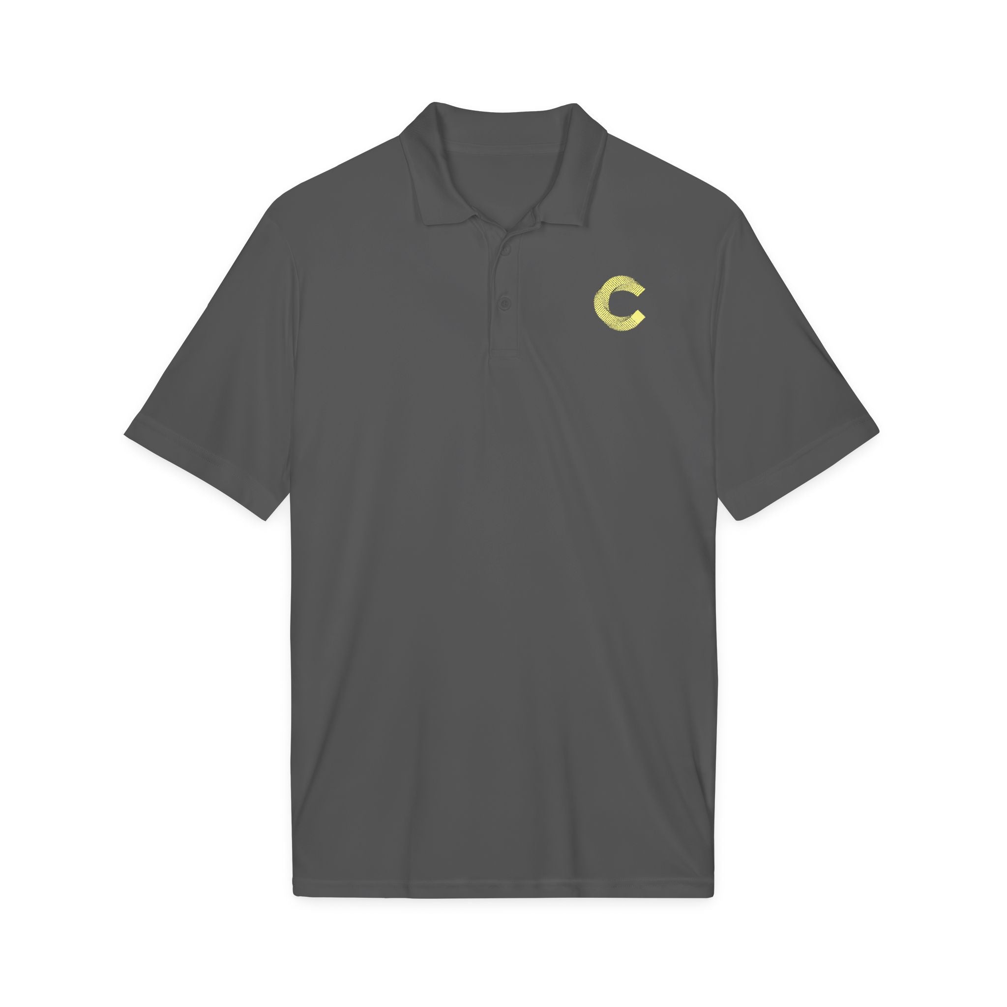 Embroidered Gold 'C' Polo Shirt — Men's Classic Performance Polo