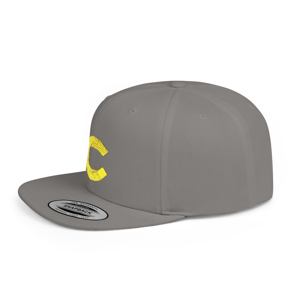 Canton Coin Gold Glitter 'C' Snapback – Flat Bill Cap