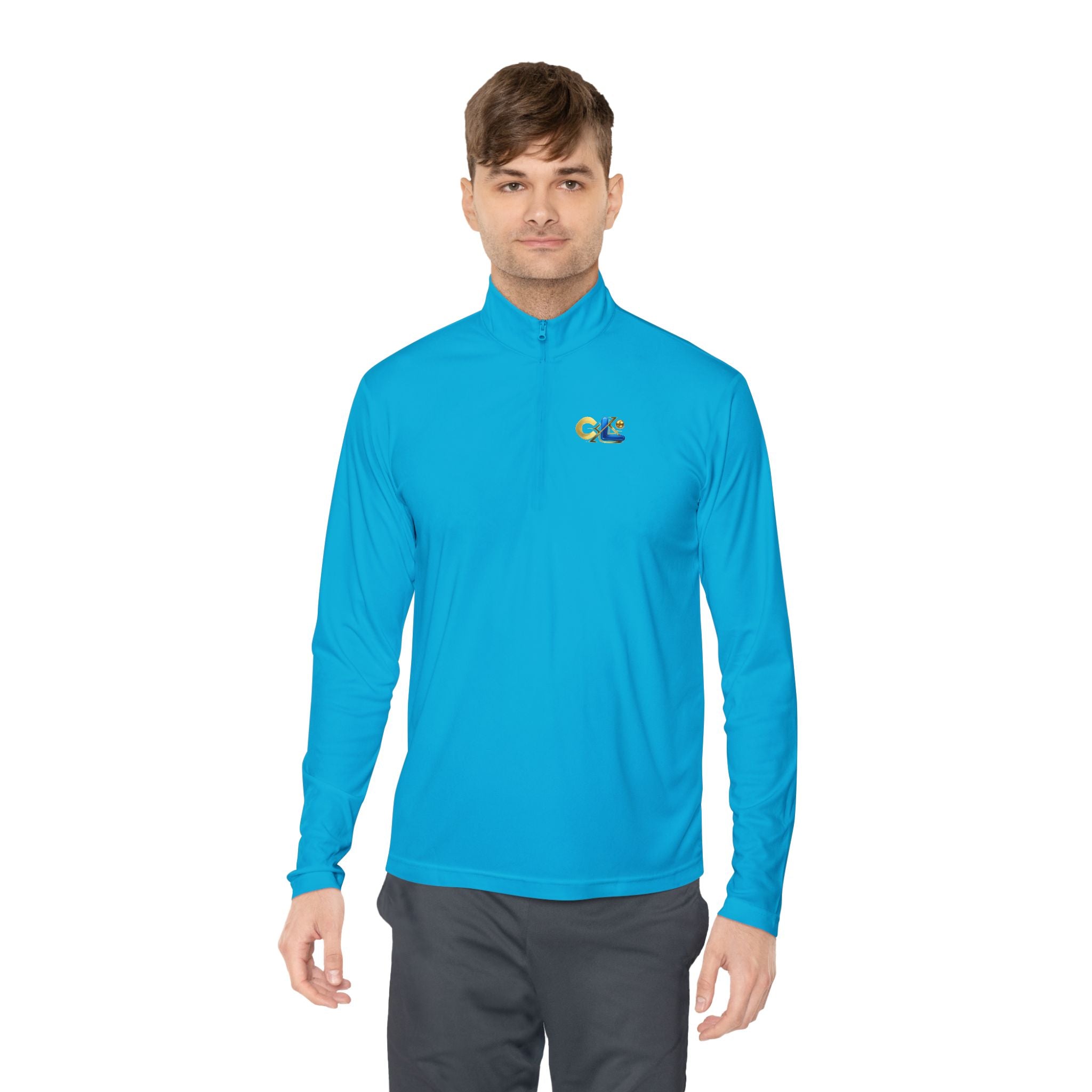 LongView Compute Quarter-Zip Pullover – Minimal Logo Athletic Top