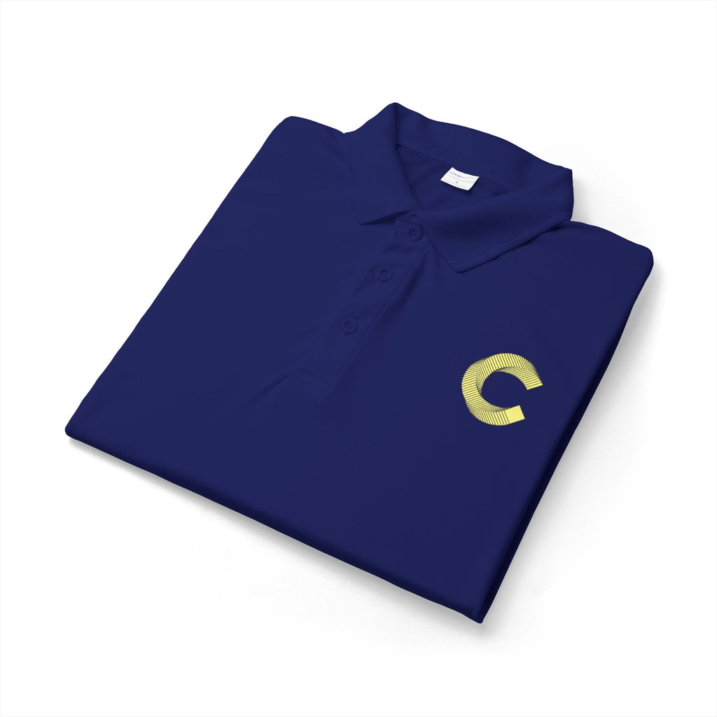 Embroidered Gold 'C' Polo Shirt — Men's Classic Performance Polo