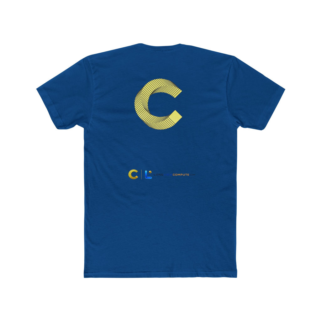 LongView Compute Logo Tee – Blue & Gold 'L' Crew Shirt