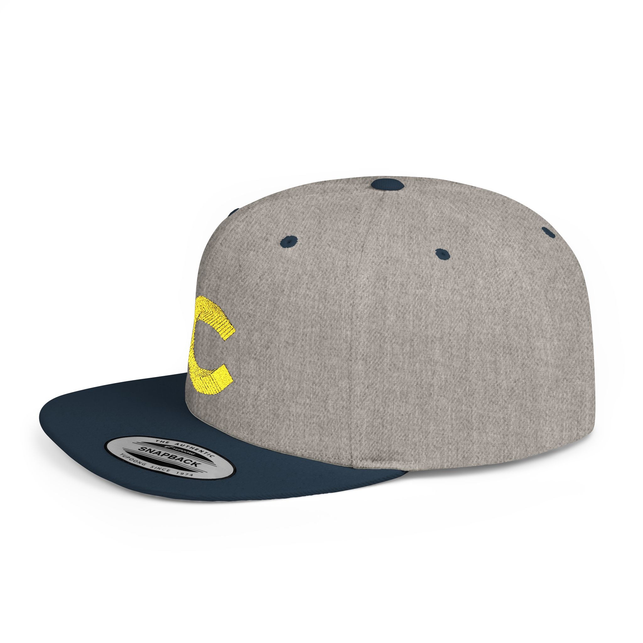 Canton Coin Gold Glitter 'C' Snapback – Flat Bill Cap