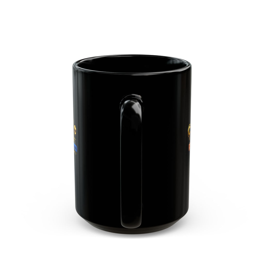 Canton Coin 'C' Mug – Gold & Blue Black Ceramic (11oz / 15oz)