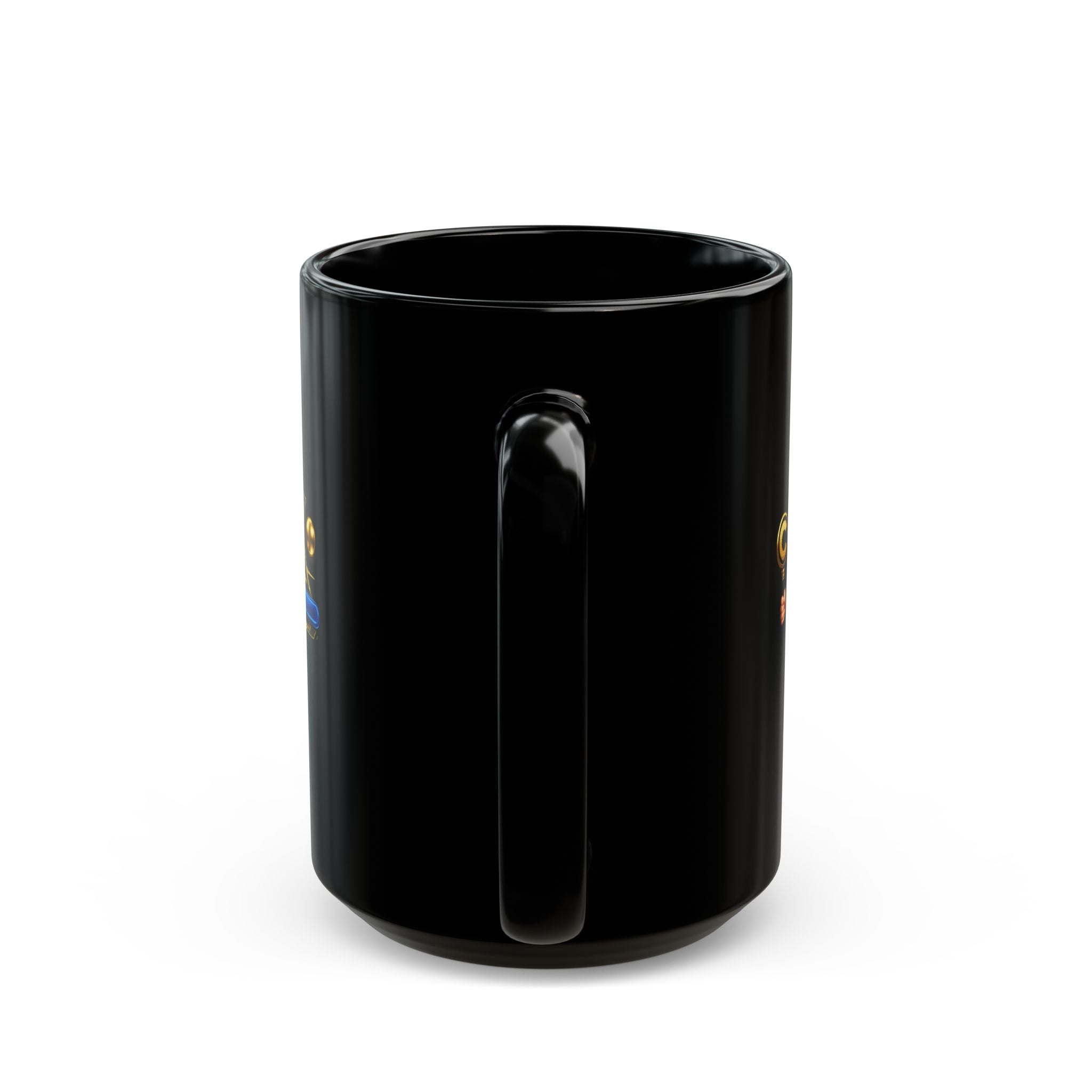 Canton Coin 'C' Mug – Gold & Blue Black Ceramic (11oz / 15oz)