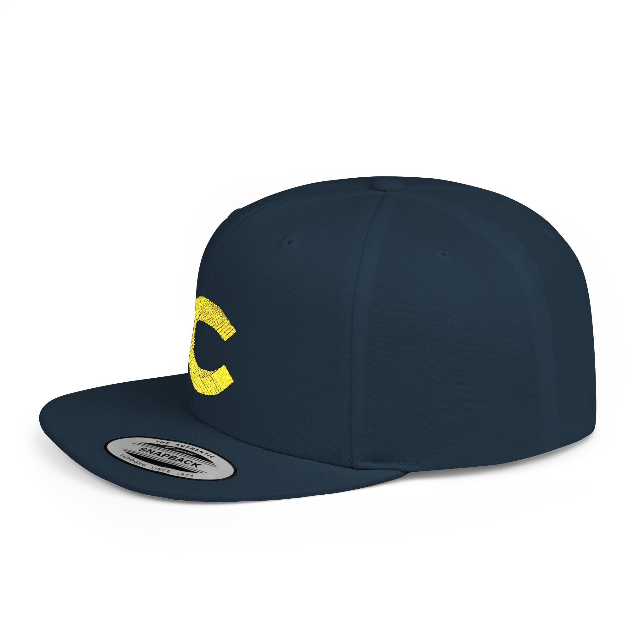 Canton Coin Gold Glitter 'C' Snapback – Flat Bill Cap