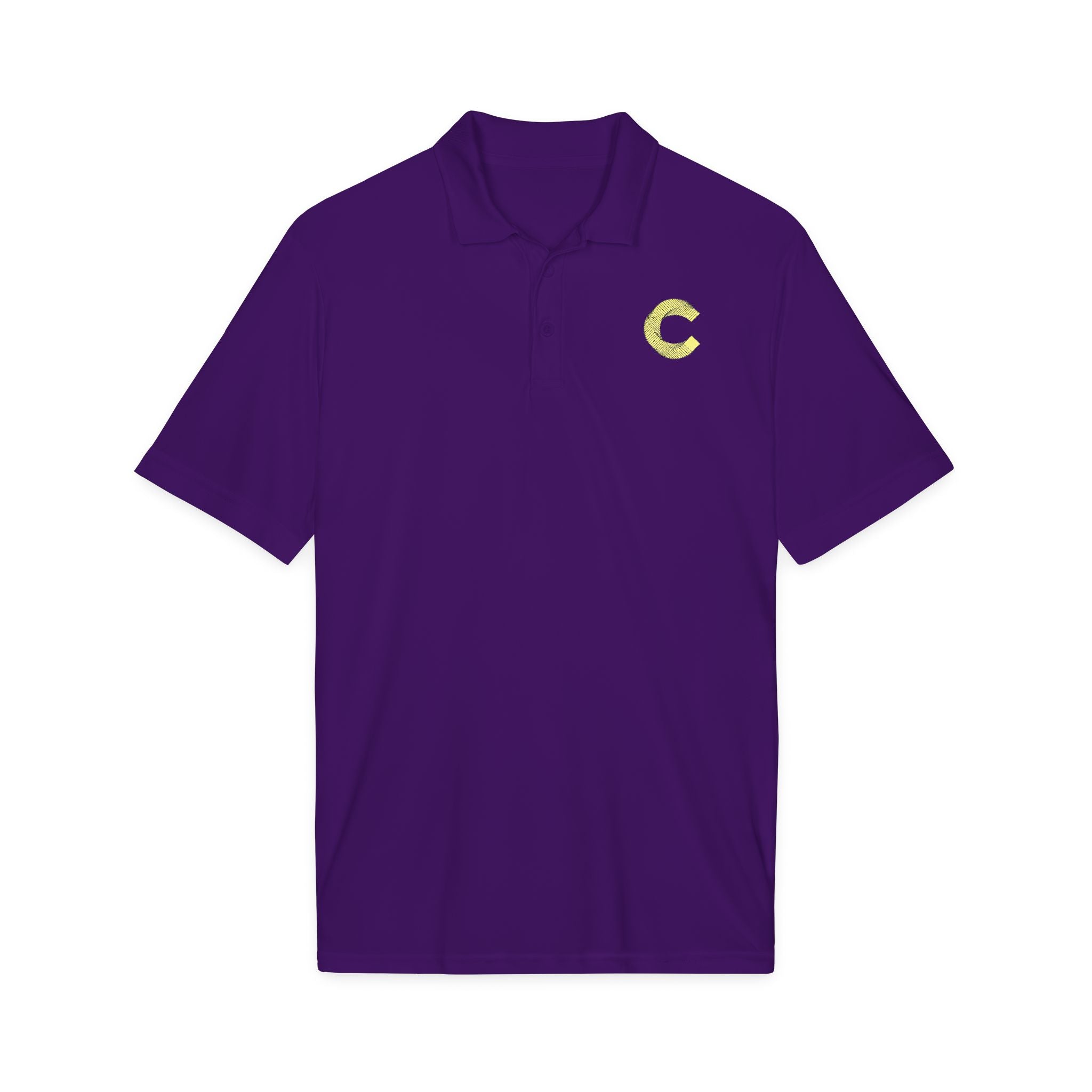 Embroidered Gold 'C' Polo Shirt — Men's Classic Performance Polo