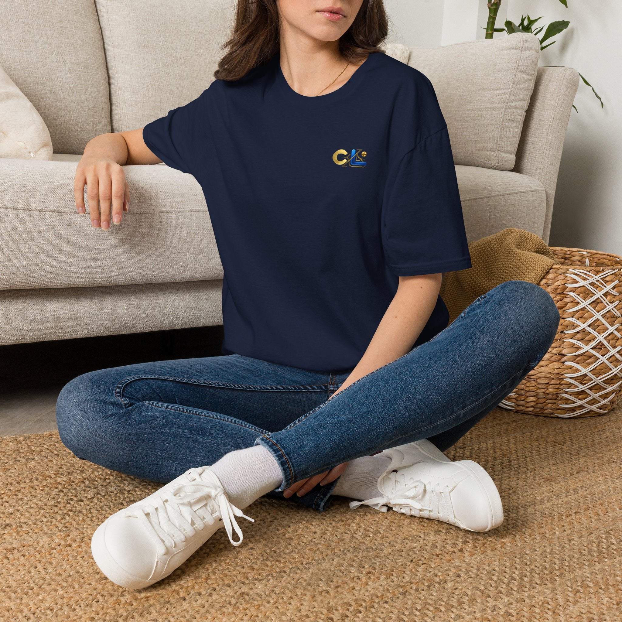 LongView Compute Gold & Blue Logo Tee – Small Chest Emblem