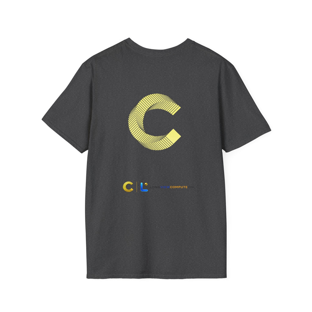 LongView Compute Gold & Blue Logo Tee – Small Chest Emblem