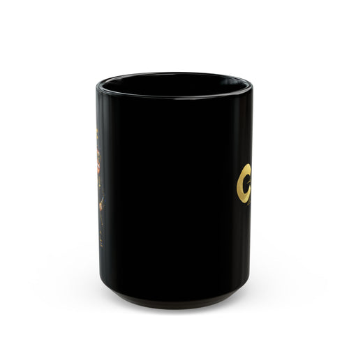 Canton Coin 'C' Mug – Gold & Blue Black Ceramic (11oz / 15oz)