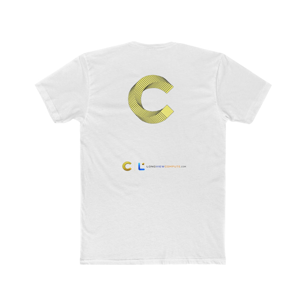 LongView Compute Logo Tee – Blue & Gold 'L' Crew Shirt