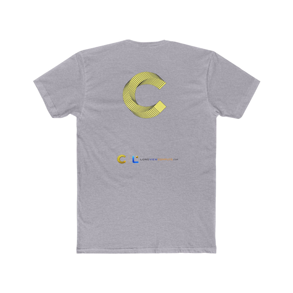 LongView Compute Logo Tee – Blue & Gold 'L' Crew Shirt