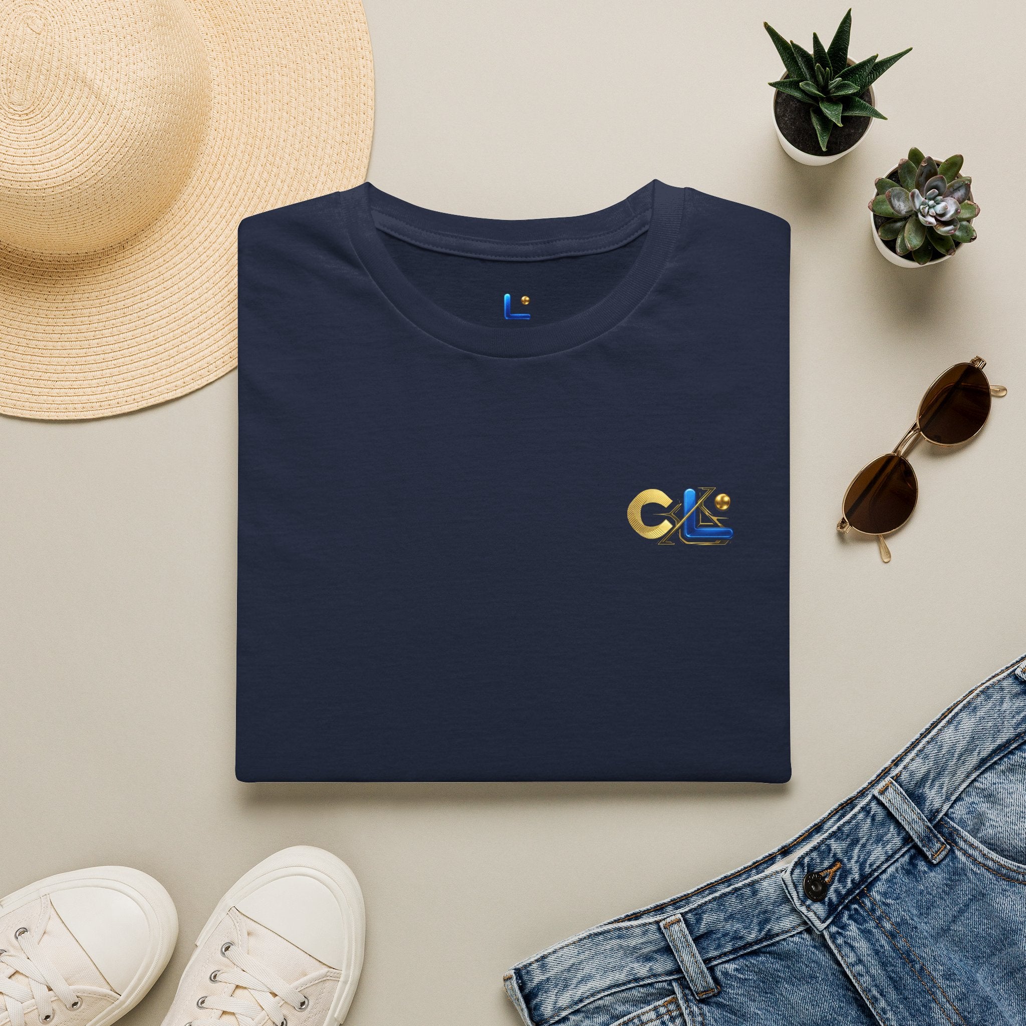 LongView Compute Gold & Blue Logo Tee – Small Chest Emblem
